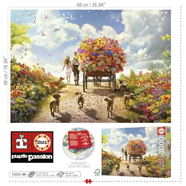 Educa - Carrying Flowers 1000p - Image 2